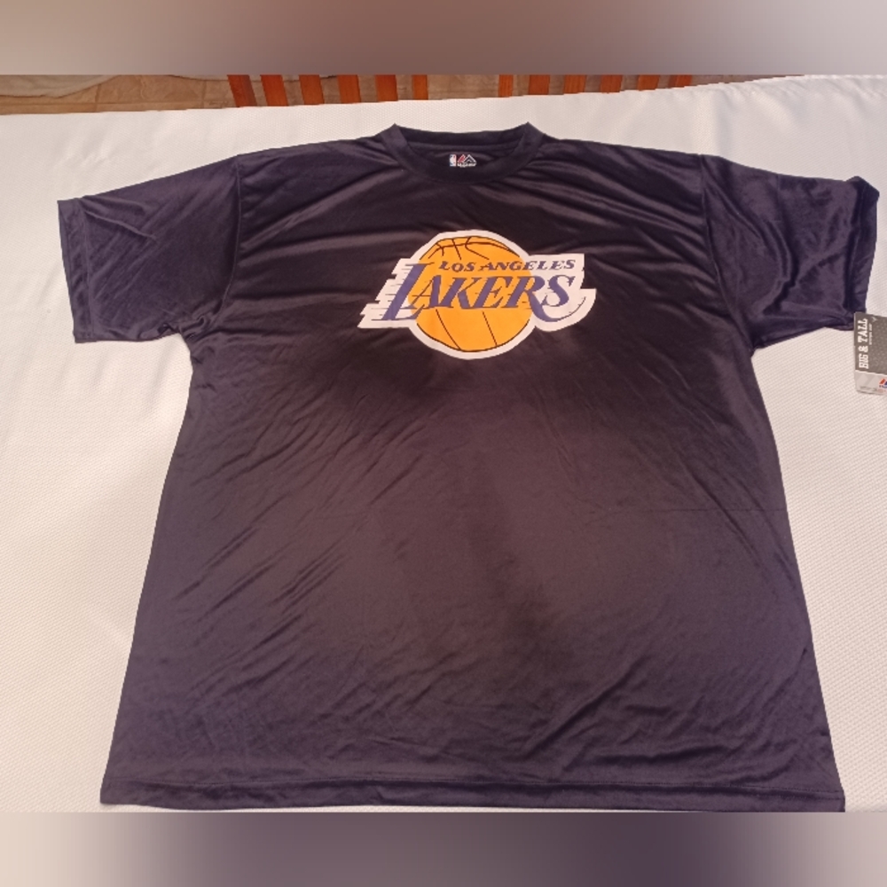 Mens LA Lakers T-Shirt 3XL Black 🆕 Los Angeles Dri-Fit Cotton Shirt 🏀 NBA